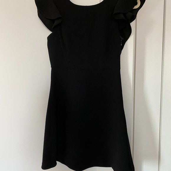 BCBGeneration Back Ruffle Dress in Black - Picture 4 of 5